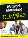 Network Marketing For Dummies (eBook)